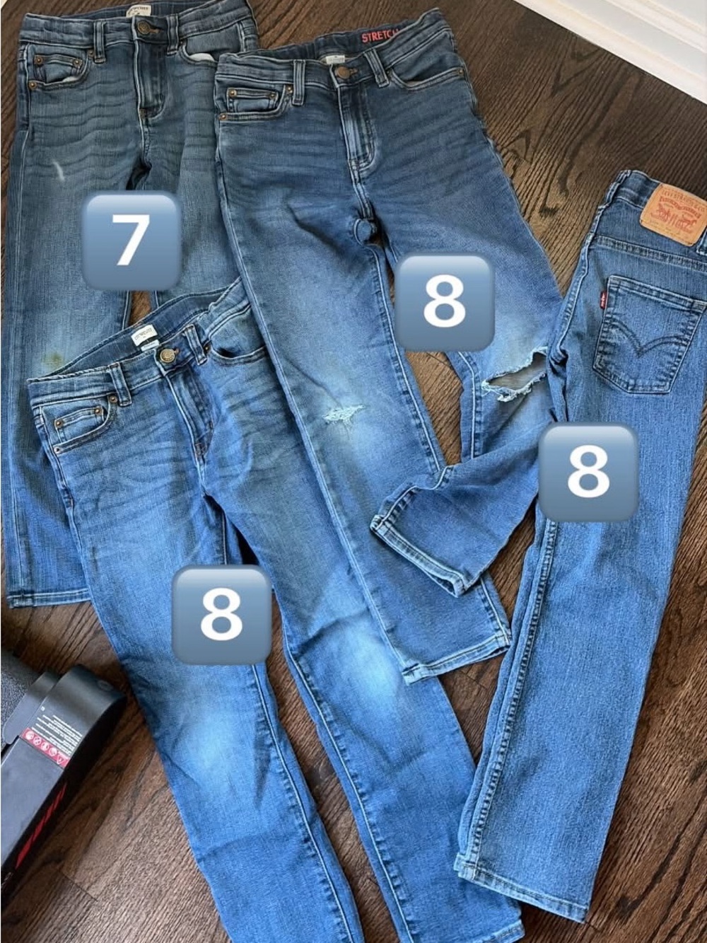 Boys Jeans! J. Crew x3, Levi’s x1
